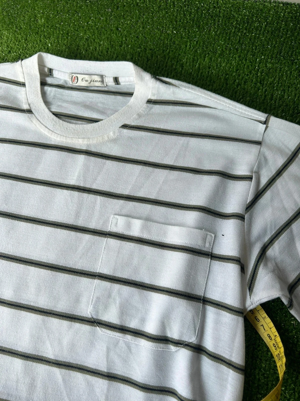 Camiseta vintage a rayas blancas talla L – photo 6